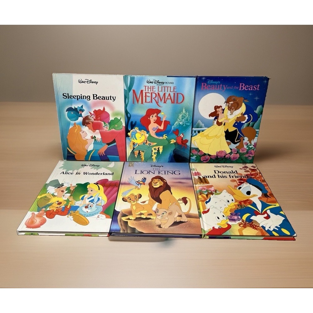 Disney Classic Storybooks Lot Sleeping Beauty Lion King & More 1st Ed Vintage HC
